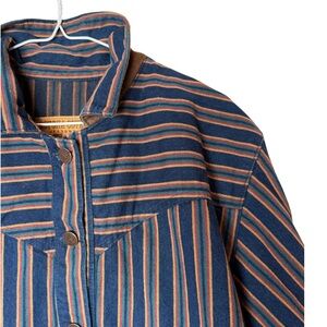 Vintage Gotcha Covered Denim Striped Jacket Men’s Medium